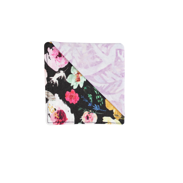 Corner Bookmark - Black Floral