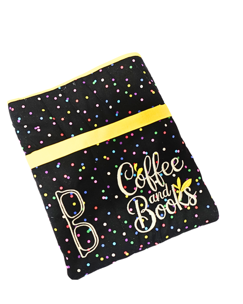 Cotton Book Sleeve - Black Multi Color (with embroidery)