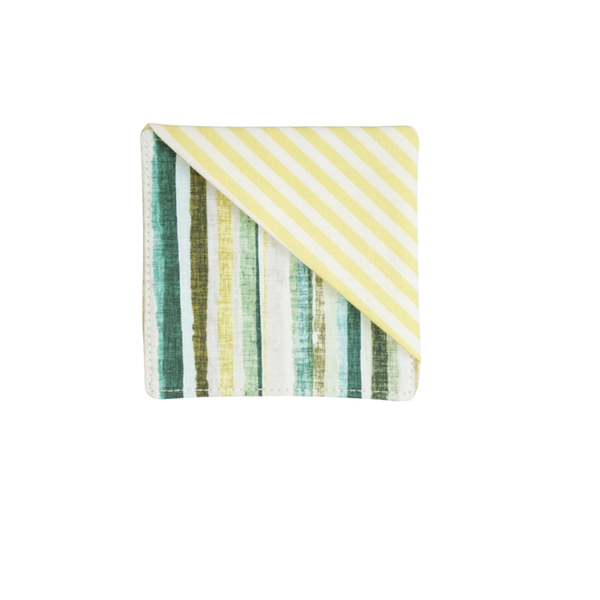 Corner Bookmark - Green and Yellow Stripe