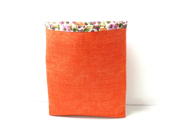 Book sleeve - Orange Floral
