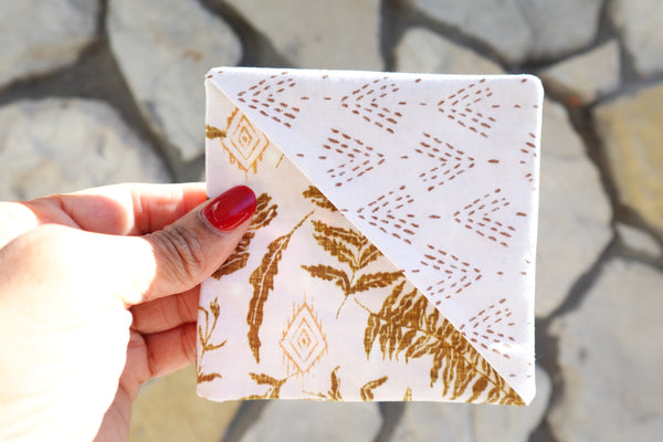 Corner Bookmark - Brown & Ivory