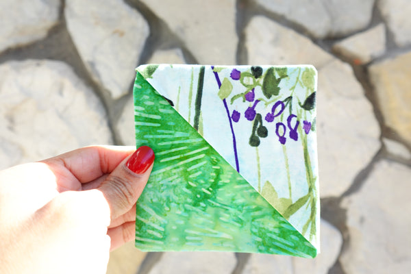 Corner Bookmark - Green & Blue