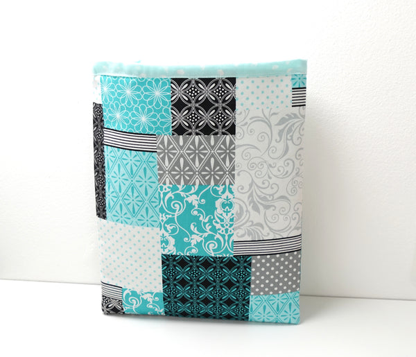 Book sleeve - Teal Patchwork
