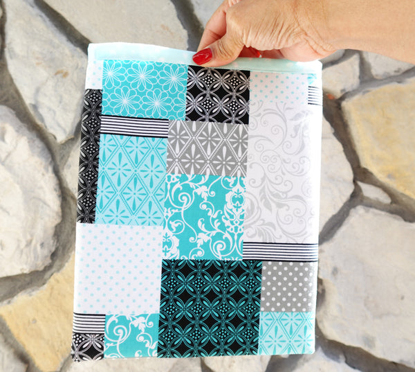 Book sleeve - Teal Patchwork