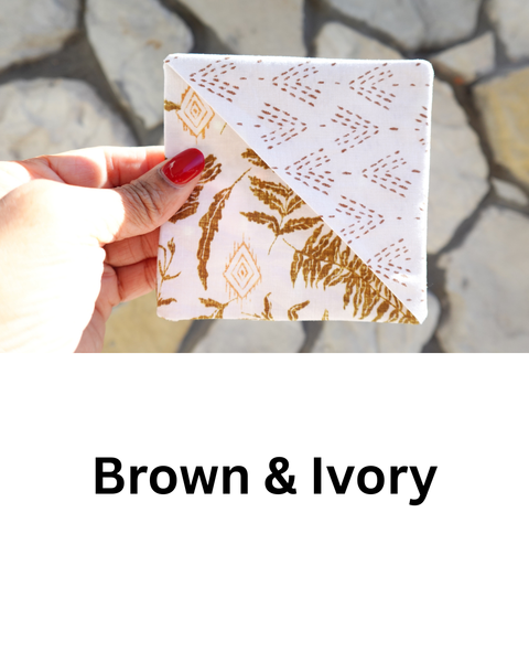 Corner Bookmark - Brown & Ivory