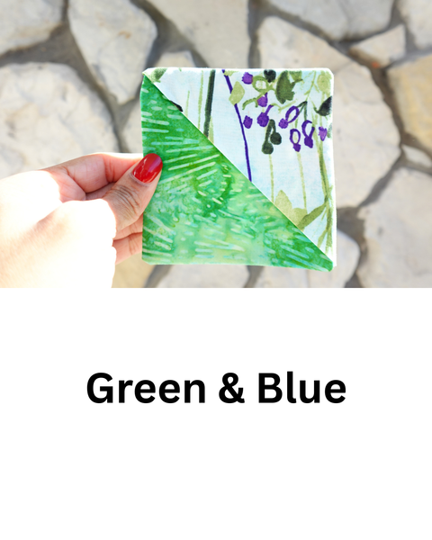 Corner Bookmark - Green & Blue
