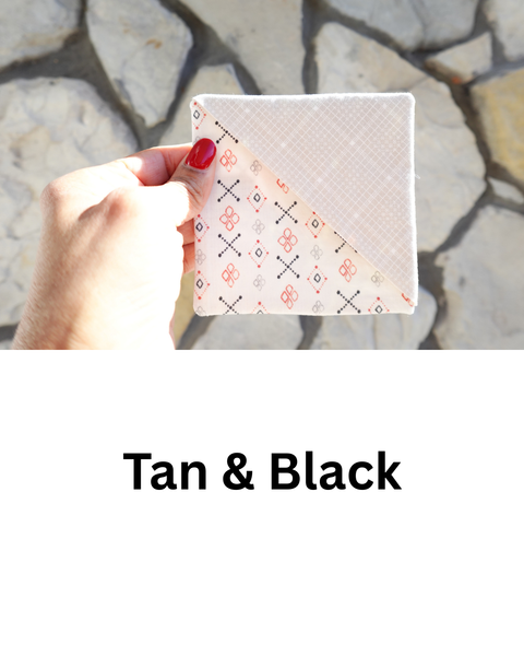 Corner Bookmark - Tan and Black