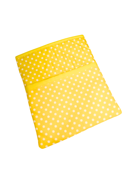 Cotton Book Sleeve - Yellow Polka Dot